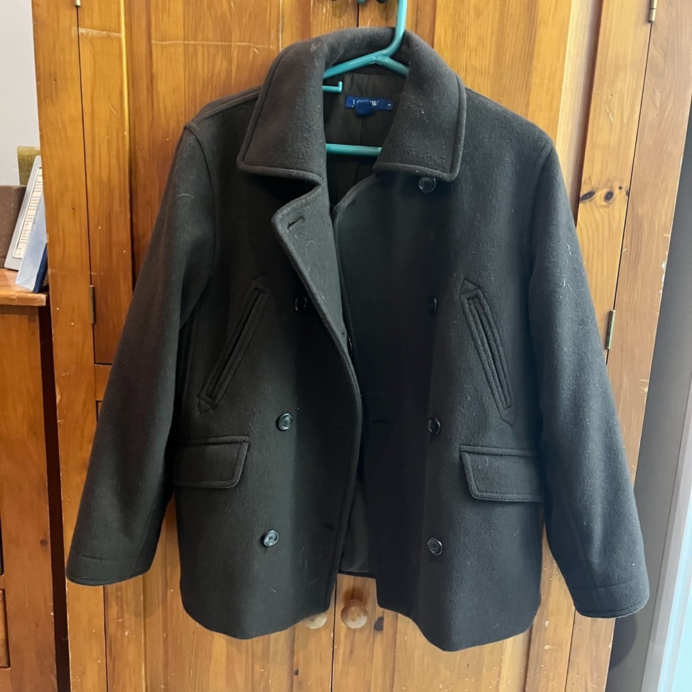 J. Crew Black Pea Coat